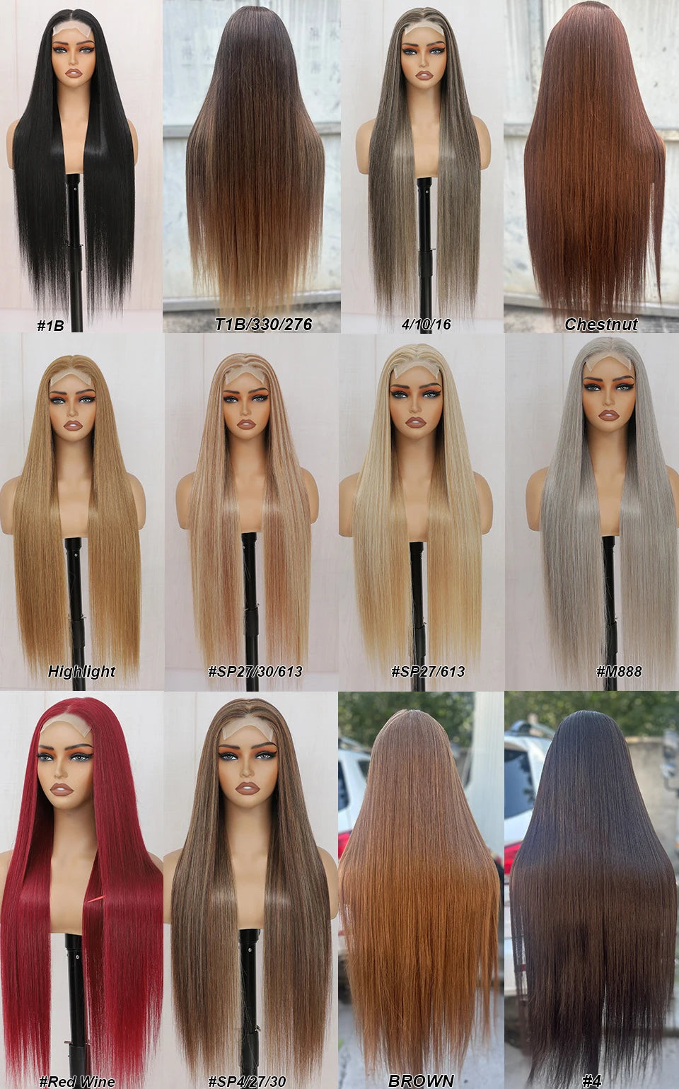 Straight Synthetic 4X4 Lace Front Wigs 36" Bio Heat Resistant Fiber Pre Plucked Transparent Swiss Lace Straight Lace Front Wigs