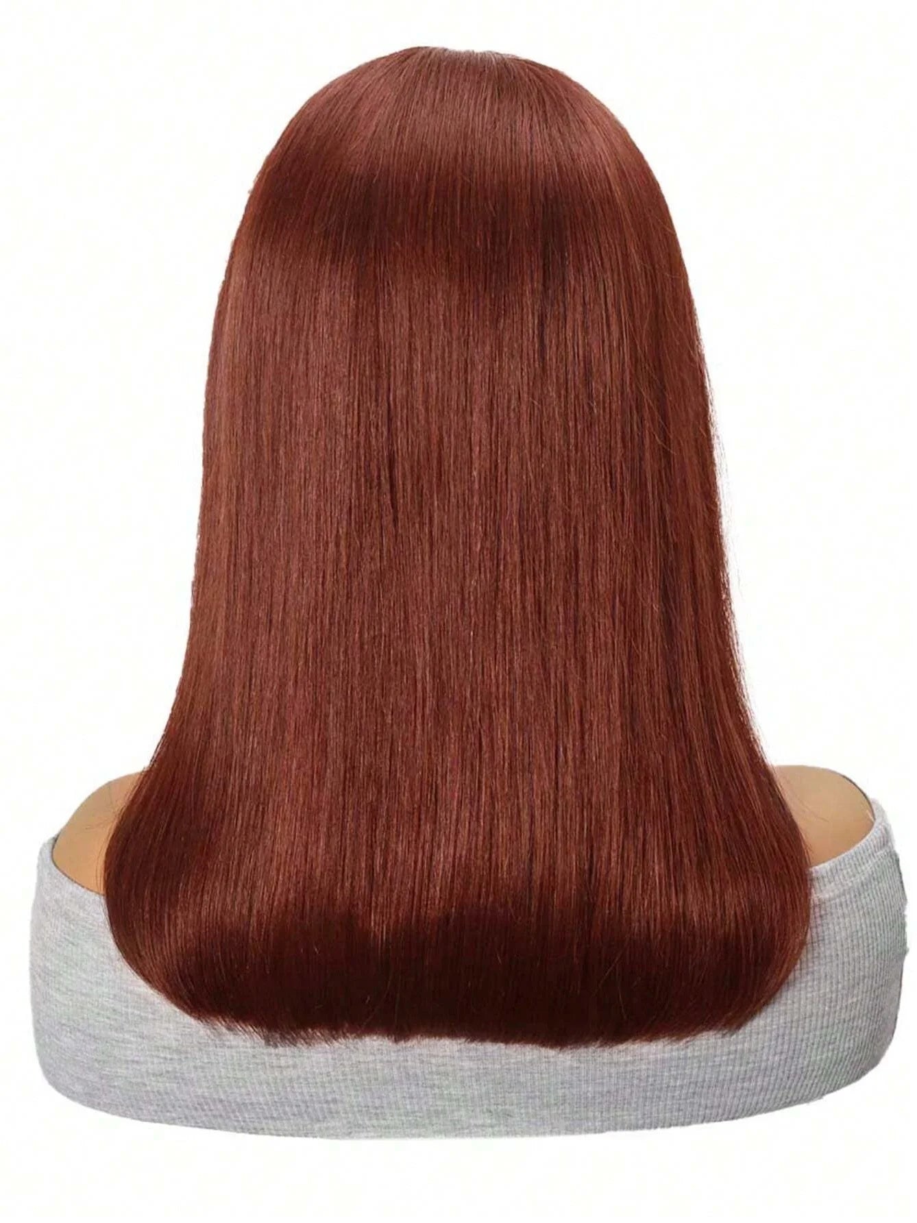 #33 Reddish Brown Bob Wig Human Hair 13x4 Lace Front Wigs Brown Glueless Peruvian Straight Lace Front Human Hair Wigs For Women