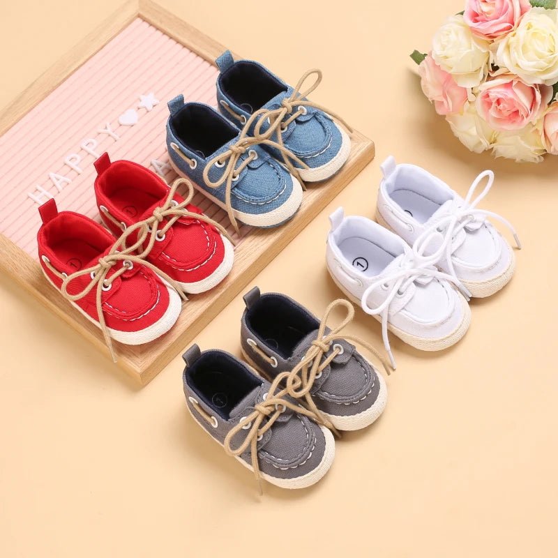 Newborn Baby Prewalker Girls Boys Casual Shoes Leather Non-Slip Soft-Sole Infant Toddler First Walkers 0-18M Baptism