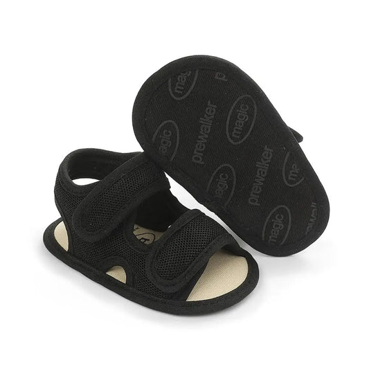 Summer Baby Shoes Newborn Boys Girls Soild Breathable Anti-Slip Sandals Infant Toddler Soft Soled Shoes