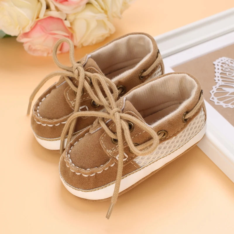 Newborn Baby Prewalker Girls Boys Casual Shoes Leather Non-Slip Soft-Sole Infant Toddler First Walkers 0-18M Baptism