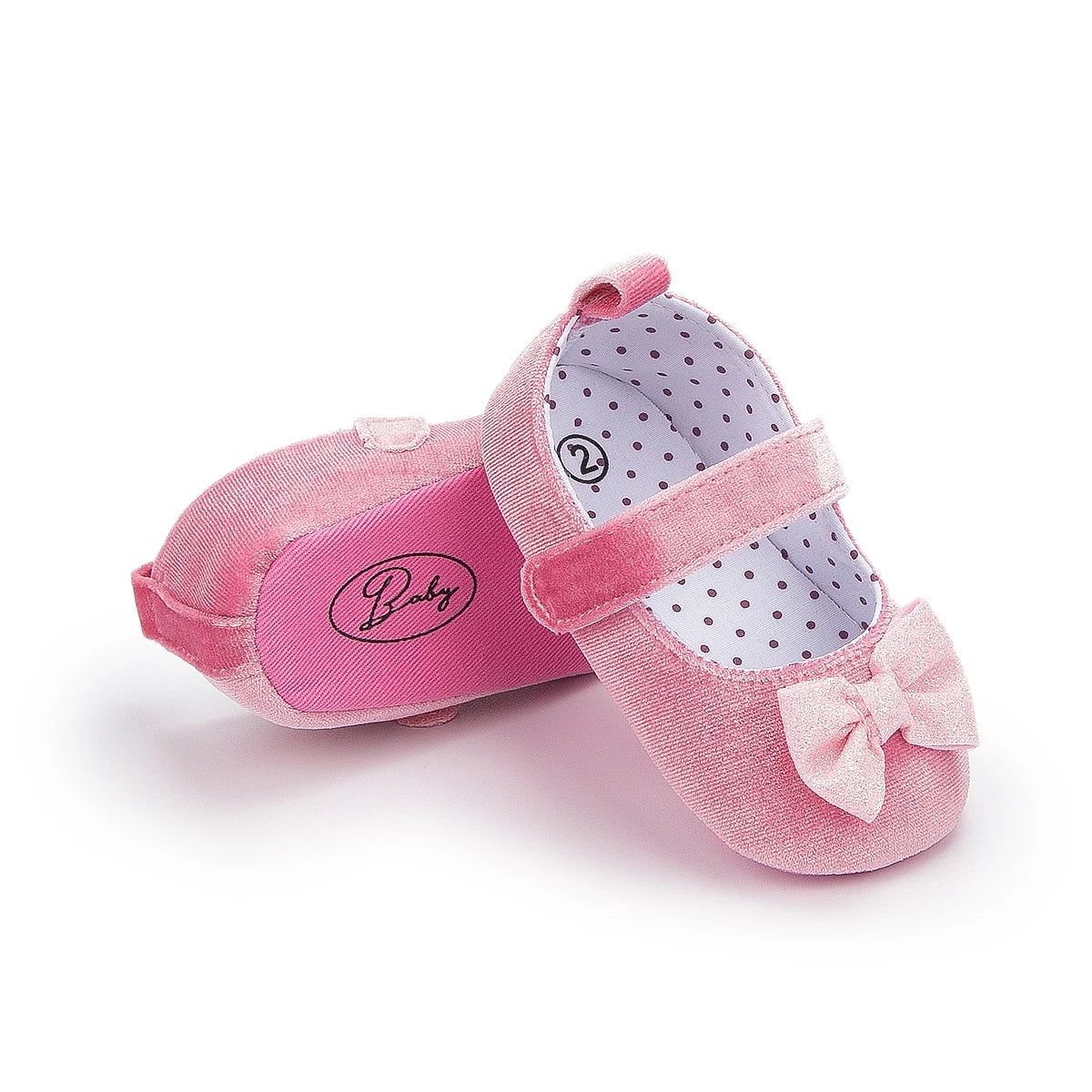 Baby Girl Princess Shoes Toddler Non-slip Flat Soft-sole Cotton Rubber Crib Lovely Butterfly-knot Infant First Walkers 0-18m