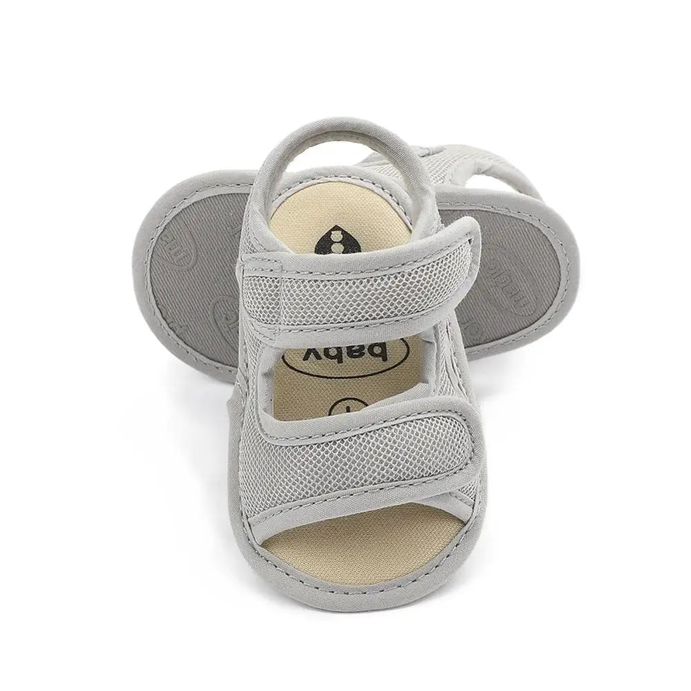 Summer Baby Shoes Newborn Boys Girls Soild Breathable Anti-Slip Sandals Infant Toddler Soft Soled Shoes