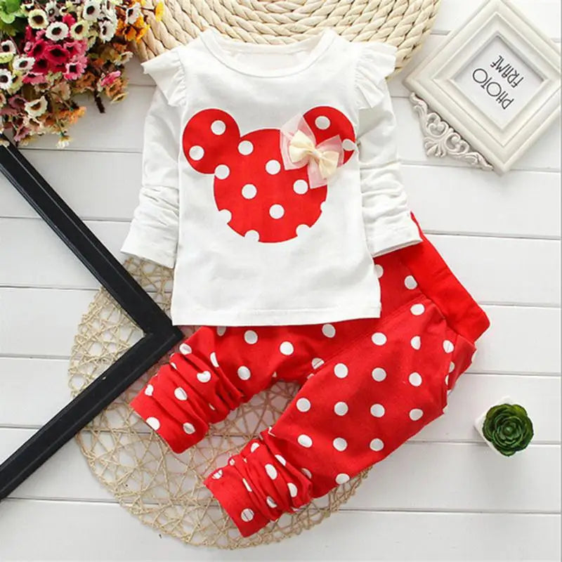 Winter Girls Clothes Set T-shirt+pants 2 pcs Children's Clothing Fashion Baby OutSet Newborn Baby Cotton Suit