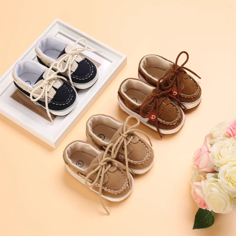 Newborn Baby Prewalker Girls Boys Casual Shoes Leather Non-Slip Soft-Sole Infant Toddler First Walkers 0-18M Baptism