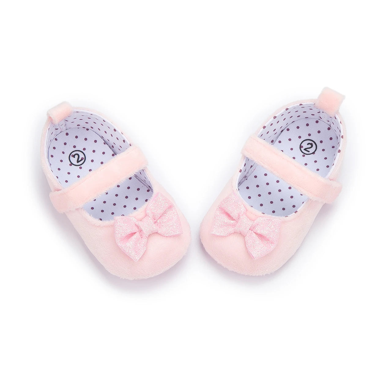 Baby Girl Princess Shoes Toddler Non-slip Flat Soft-sole Cotton Rubber Crib Lovely Butterfly-knot Infant First Walkers 0-18m