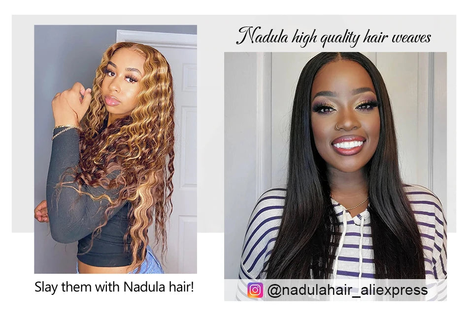 Nadula Hair Loose Deep Wave Bundles 12-26inch Brazilian Hair Weave Bundles 100% Virgin Human Hair 1/3/4 Bundles  Natural Color