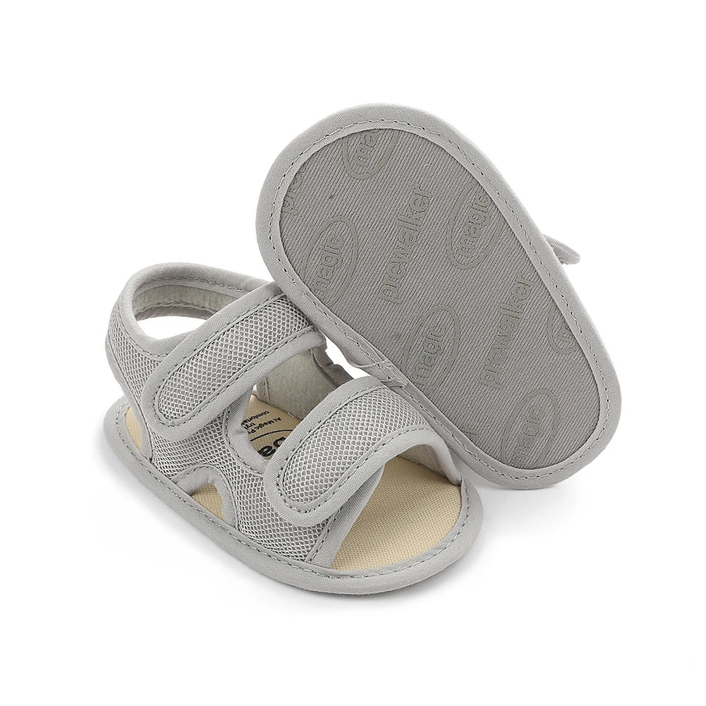 Summer Baby Shoes Newborn Boys Girls Soild Breathable Anti-Slip Sandals Infant Toddler Soft Soled Shoes