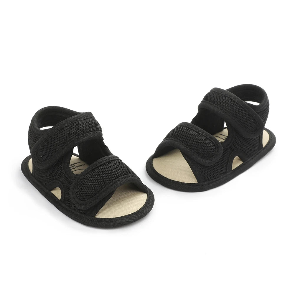 Summer Baby Shoes Newborn Boys Girls Soild Breathable Anti-Slip Sandals Infant Toddler Soft Soled Shoes