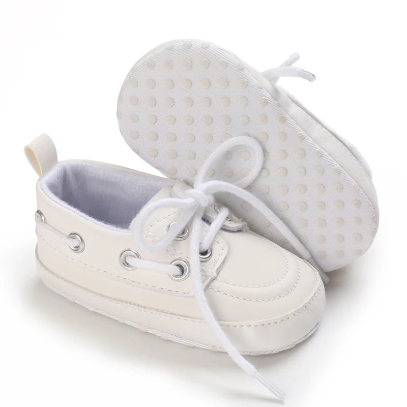 Newborn Baby Prewalker Girls Boys Casual Shoes Leather Non-Slip Soft-Sole Infant Toddler First Walkers 0-18M Baptism