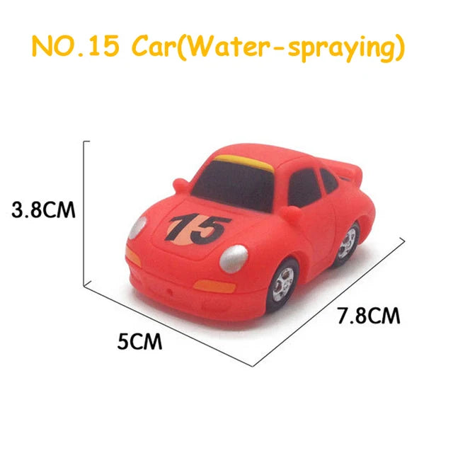 Baby Bath Toy Swimming Water Toys Cartoon Soft Rubber Car Boat Plane Float Squeeze Sound Water Spray Kids Water Play Toys Gifts