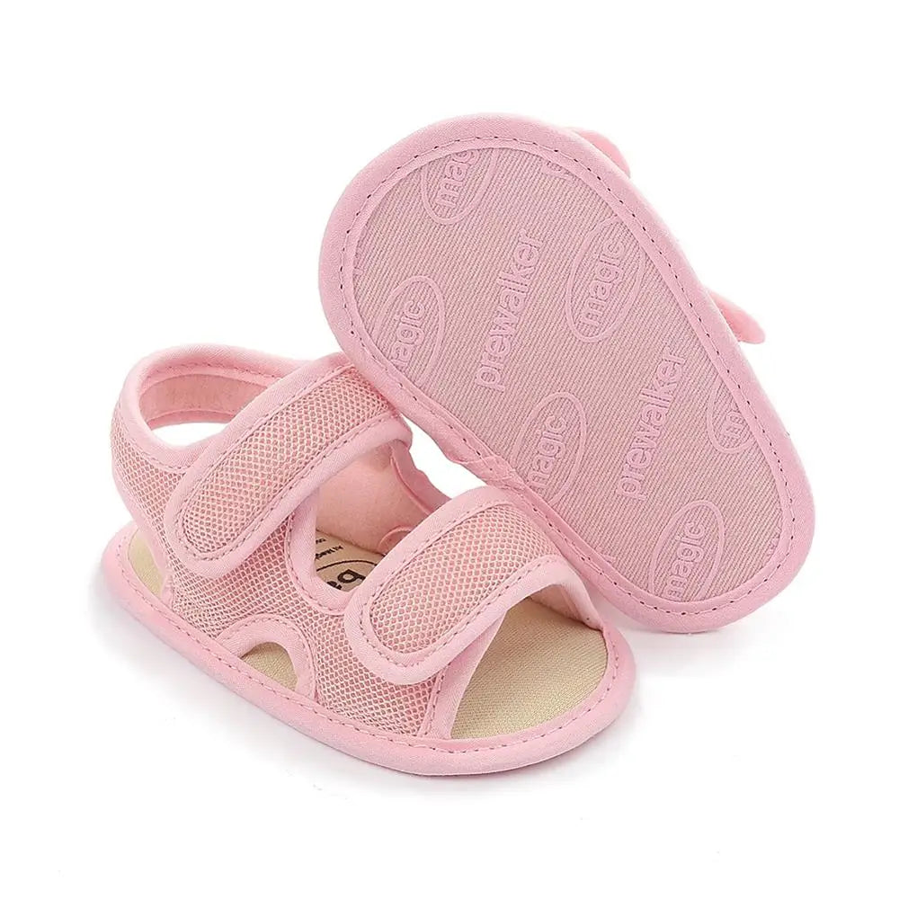 Summer Baby Shoes Newborn Boys Girls Soild Breathable Anti-Slip Sandals Infant Toddler Soft Soled Shoes