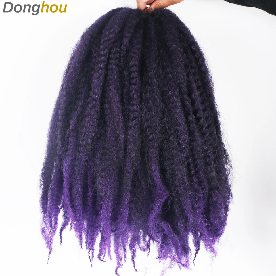 Marley Hair For Braids Afro Kinky Marley Braid Hair Kanekalon Synthetic Bob Marley Ombre Braiding Hair Extensions Easy Braid