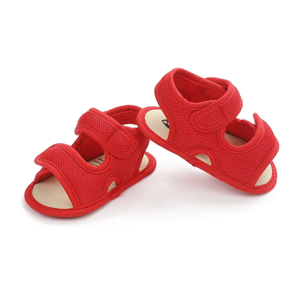 Summer Baby Shoes Newborn Boys Girls Soild Breathable Anti-Slip Sandals Infant Toddler Soft Soled Shoes