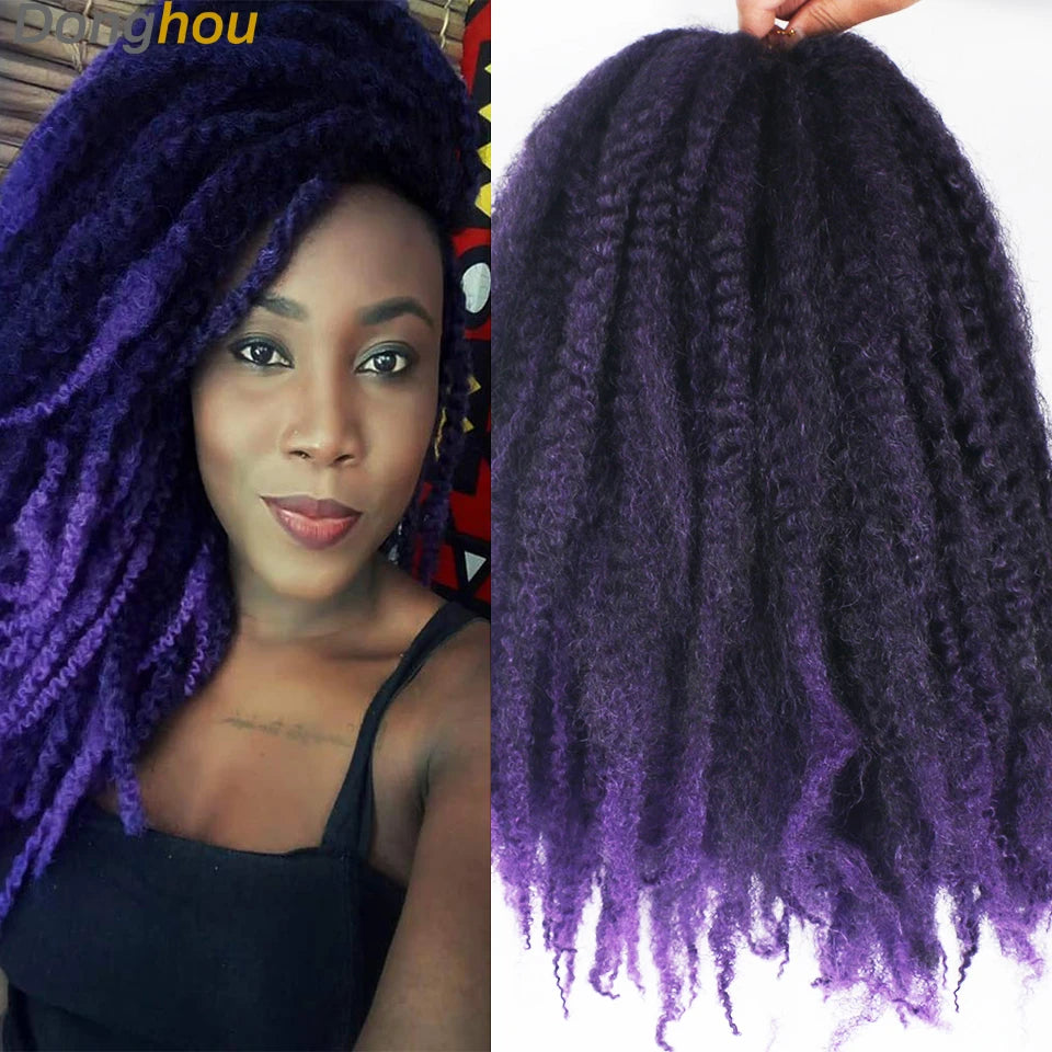 Marley Hair For Braids Afro Kinky Marley Braid Hair Kanekalon Synthetic Bob Marley Ombre Braiding Hair Extensions Easy Braid