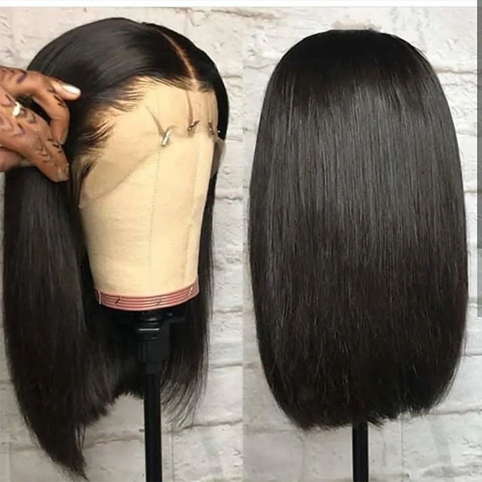 Human Hair Lace Wigs Cranberry Hair Straight Lace Front Wig Peruvian Hair Bob 13x4 Lace Front Wigs Short Bob 4x4 Closure Wig