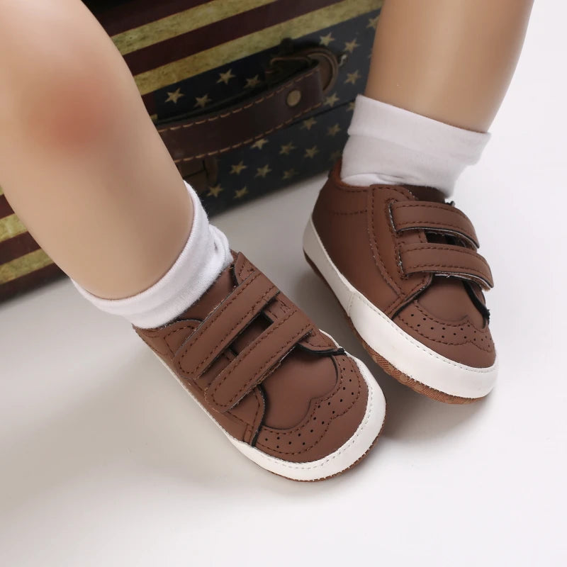 Newborn Baby Prewalker Girls Boys Casual Shoes Leather Non-Slip Soft-Sole Infant Toddler First Walkers 0-18M Baptism