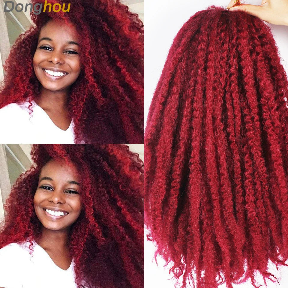 Marley Hair For Braids Afro Kinky Marley Braid Hair Kanekalon Synthetic Bob Marley Ombre Braiding Hair Extensions Easy Braid