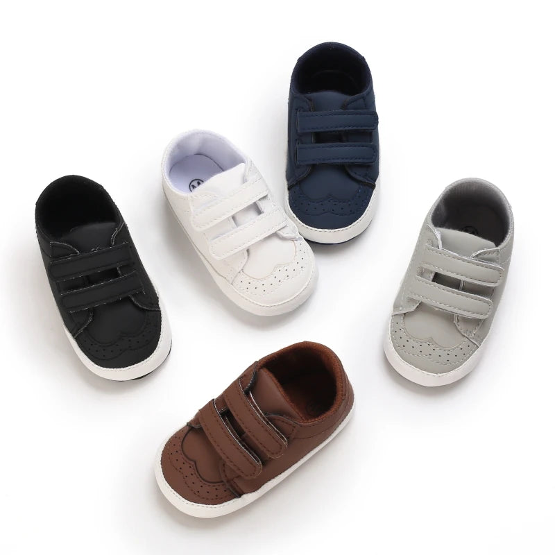 Newborn Baby Prewalker Girls Boys Casual Shoes Leather Non-Slip Soft-Sole Infant Toddler First Walkers 0-18M Baptism