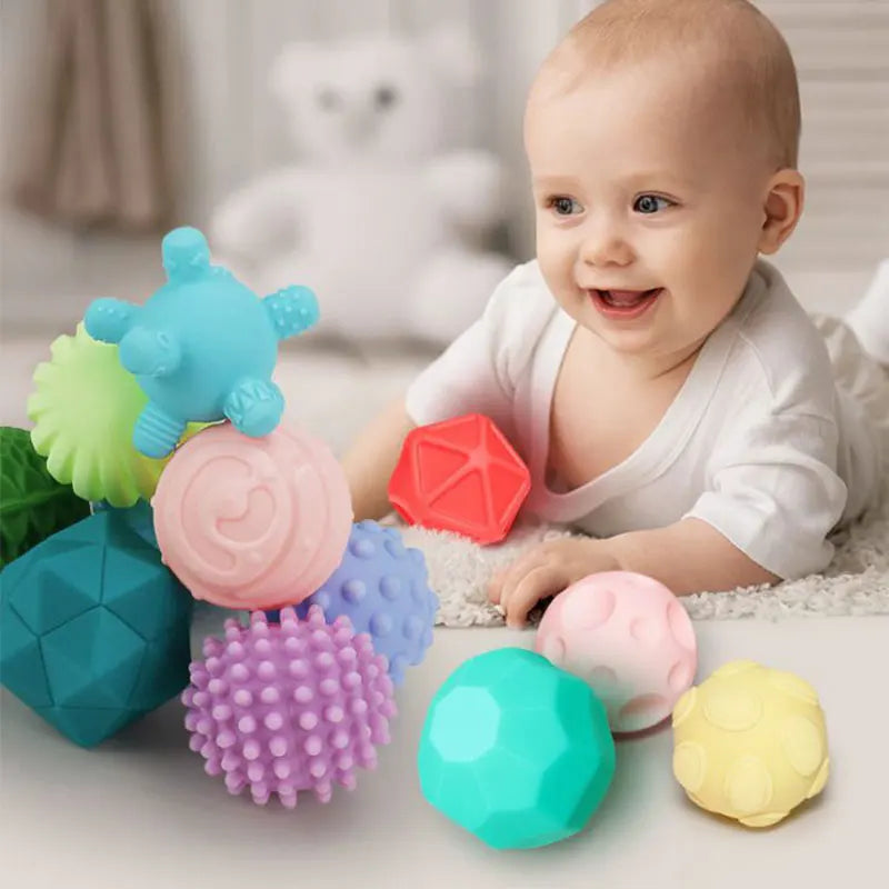 Sensory Development Toys For Babies 0 to 12 Months Tactile Baby Ball Soft Massage Toys Ball Educational Baby Games Toys