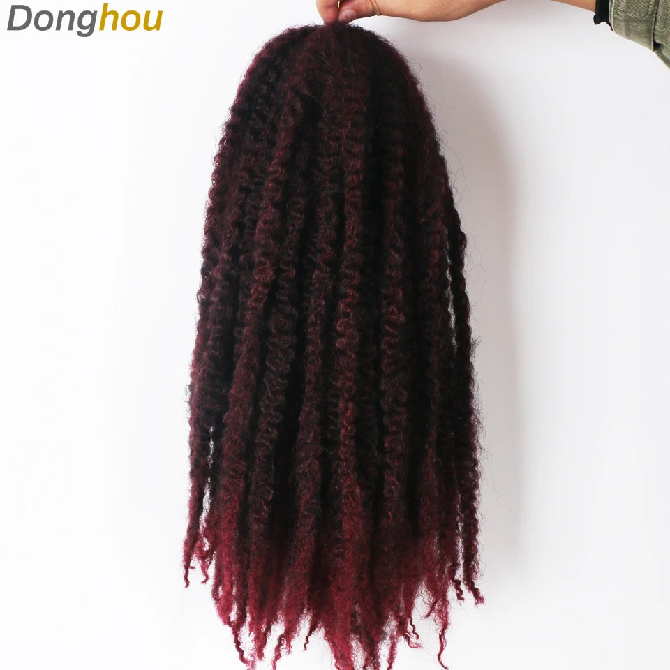 Marley Hair For Braids Afro Kinky Marley Braid Hair Kanekalon Synthetic Bob Marley Ombre Braiding Hair Extensions Easy Braid