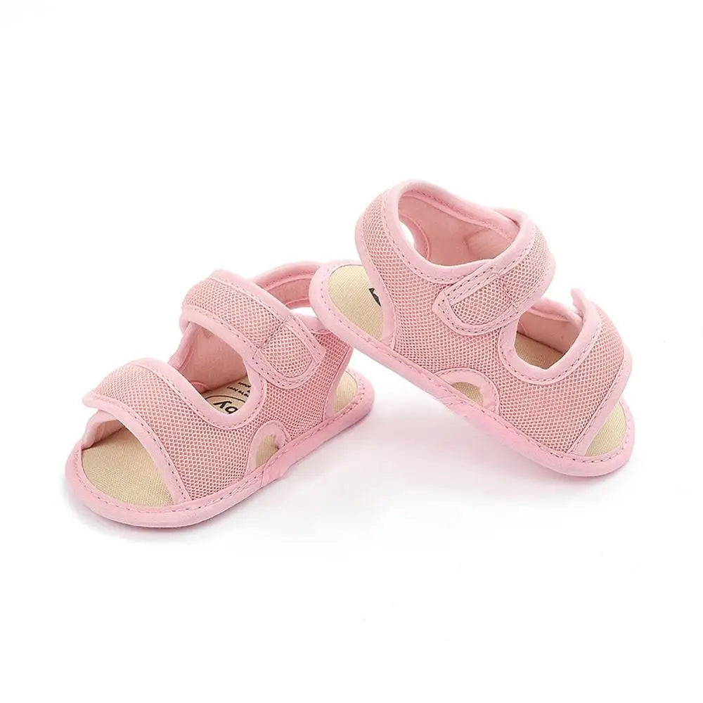 Summer Baby Shoes Newborn Boys Girls Soild Breathable Anti-Slip Sandals Infant Toddler Soft Soled Shoes