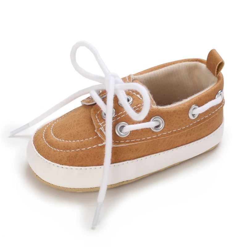 Newborn Baby Prewalker Girls Boys Casual Shoes Leather Non-Slip Soft-Sole Infant Toddler First Walkers 0-18M Baptism