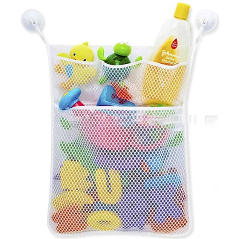 Baby Bath Toy Mesh Bag Bath Bathtub Doll Organizer Suction Bathroom Toy Stuff Net Baby Kids Bathtub Toy Bath Game Bag Kids