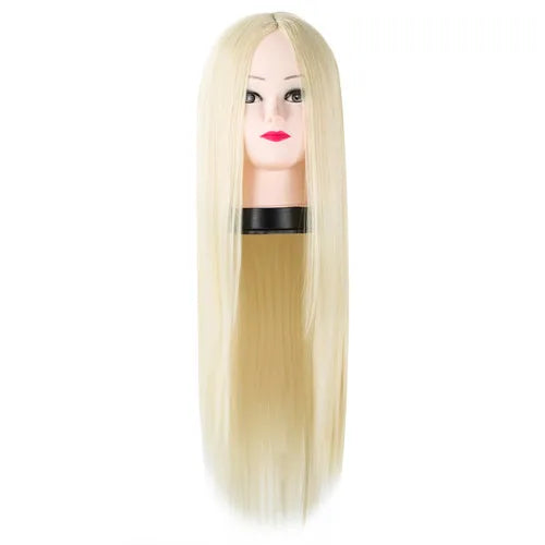 Black Wig Fei-Show Synthetic Heat Resistant Long Straight Middle Part Line Costume Cosplay Hair 26 Inches Salon Party Hairpieces