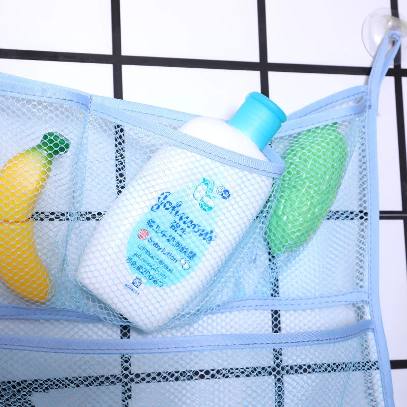 Baby Bath Toy Mesh Bag Bath Bathtub Doll Organizer Suction Bathroom Toy Stuff Net Baby Kids Bathtub Toy Bath Game Bag Kids