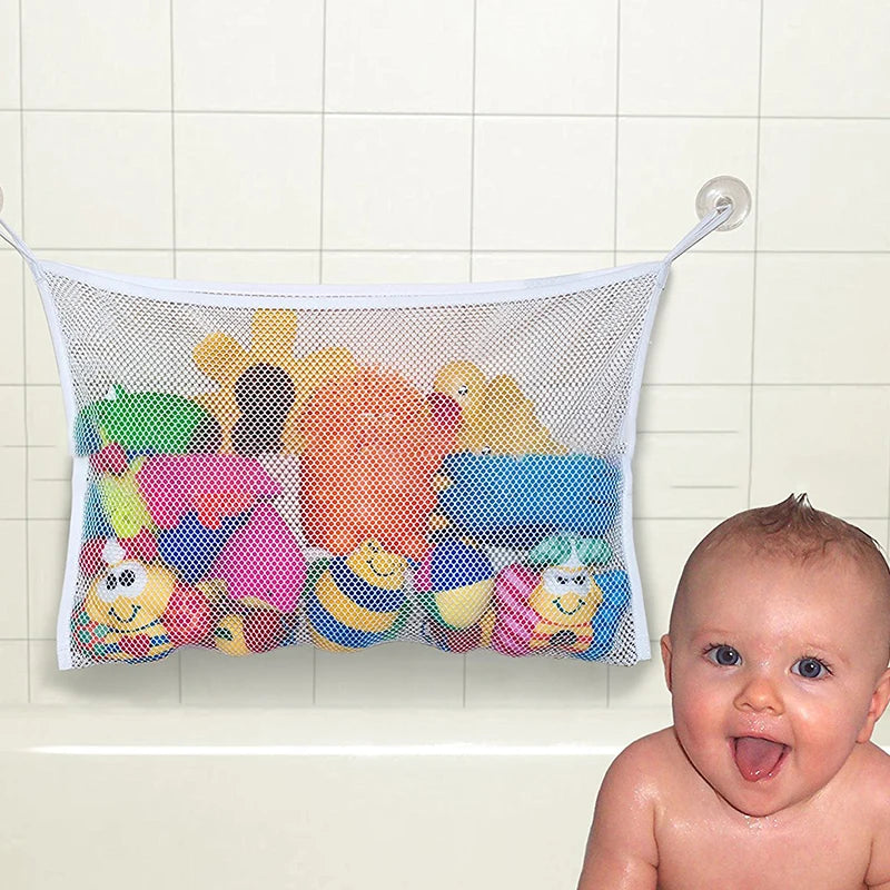 Baby Bath Toy Mesh Bag Bath Bathtub Doll Organizer Suction Bathroom Toy Stuff Net Baby Kids Bathtub Toy Bath Game Bag Kids