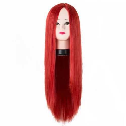 Black Wig Fei-Show Synthetic Heat Resistant Long Straight Middle Part Line Costume Cosplay Hair 26 Inches Salon Party Hairpieces