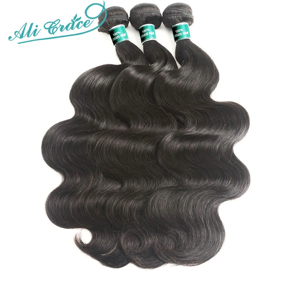 Ali Grace Hair Body Wave Bundles Human Hair 1/3/4 Pcs 100% Remy Human Hair Bundle Brazilian Hair 30inch Body Wave Hair Extension