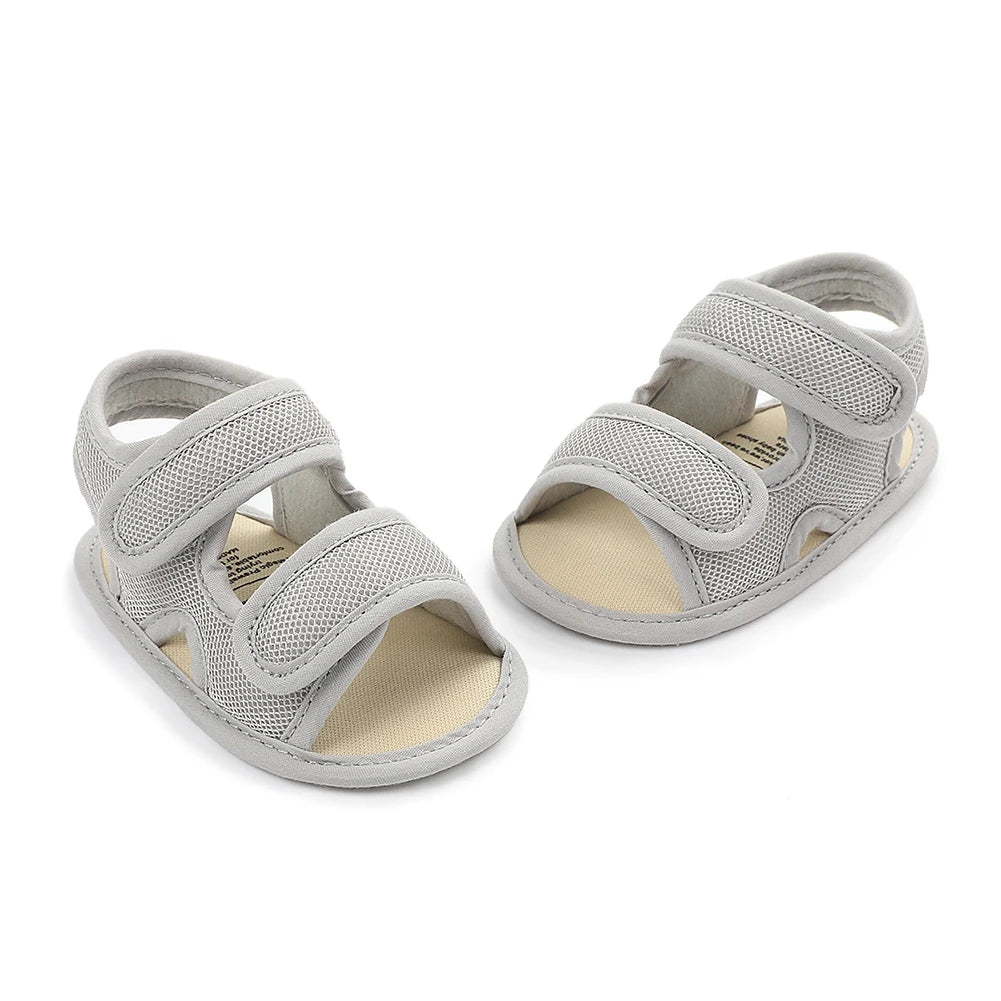 Summer Baby Shoes Newborn Boys Girls Soild Breathable Anti-Slip Sandals Infant Toddler Soft Soled Shoes