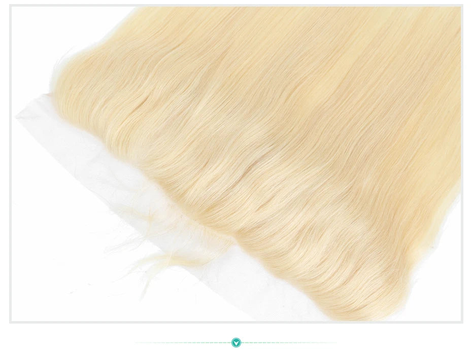 613 Blonde Colored 13x6 Lace Frontal Closure Brazilian Remy Human Hair Straight Hd Lace Frontal 13x4 Pre Plucked with Baby Hair