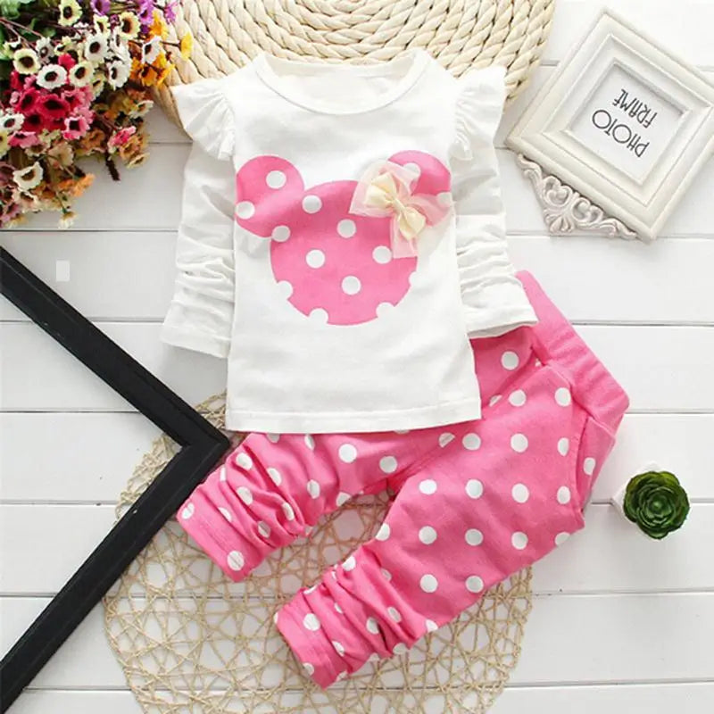 Winter Girls Clothes Set T-shirt+pants 2 pcs Children's Clothing Fashion Baby OutSet Newborn Baby Cotton Suit