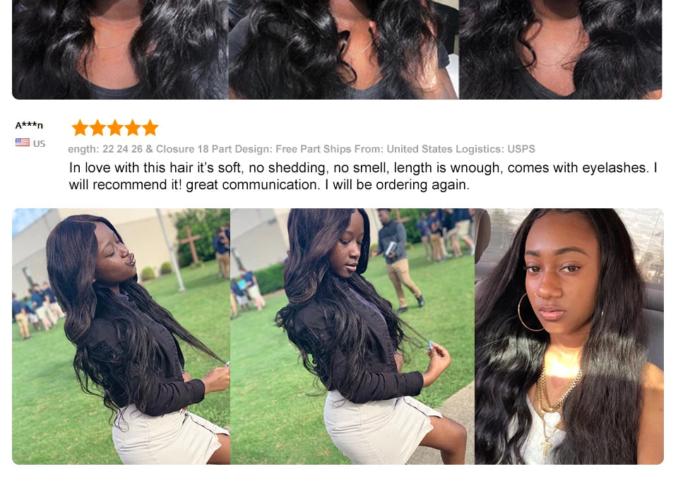 Ali Grace Hair Body Wave Bundles Human Hair 1/3/4 Pcs 100% Remy Human Hair Bundle Brazilian Hair 30inch Body Wave Hair Extension