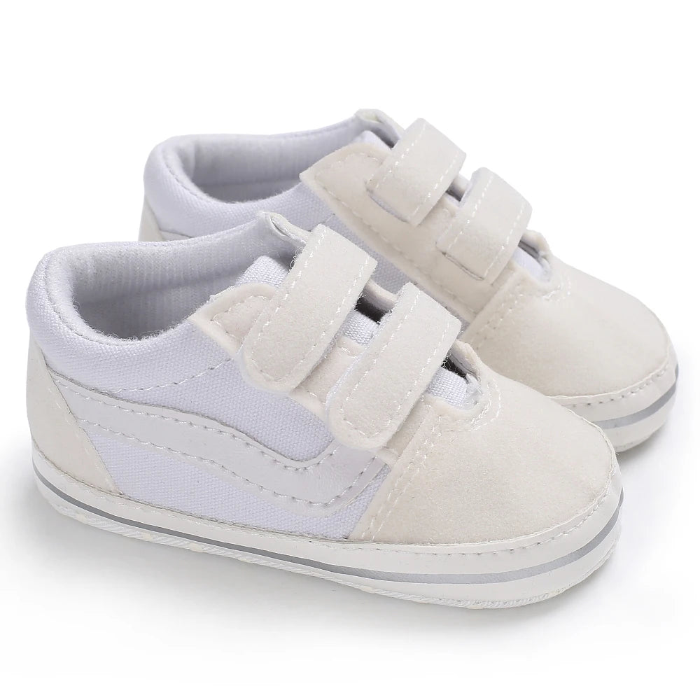 Boys And Girls Gentleman Shoes Soft Soled White Shoes Leisure Sports Shoes Newborn First Walk 0-18Months Bed Shoes