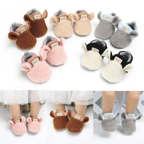 Lioraitiin  Winter Toddler Baby Boy Girl Warm Soft Sole Crib Shoes Newborn Infant Sneaker