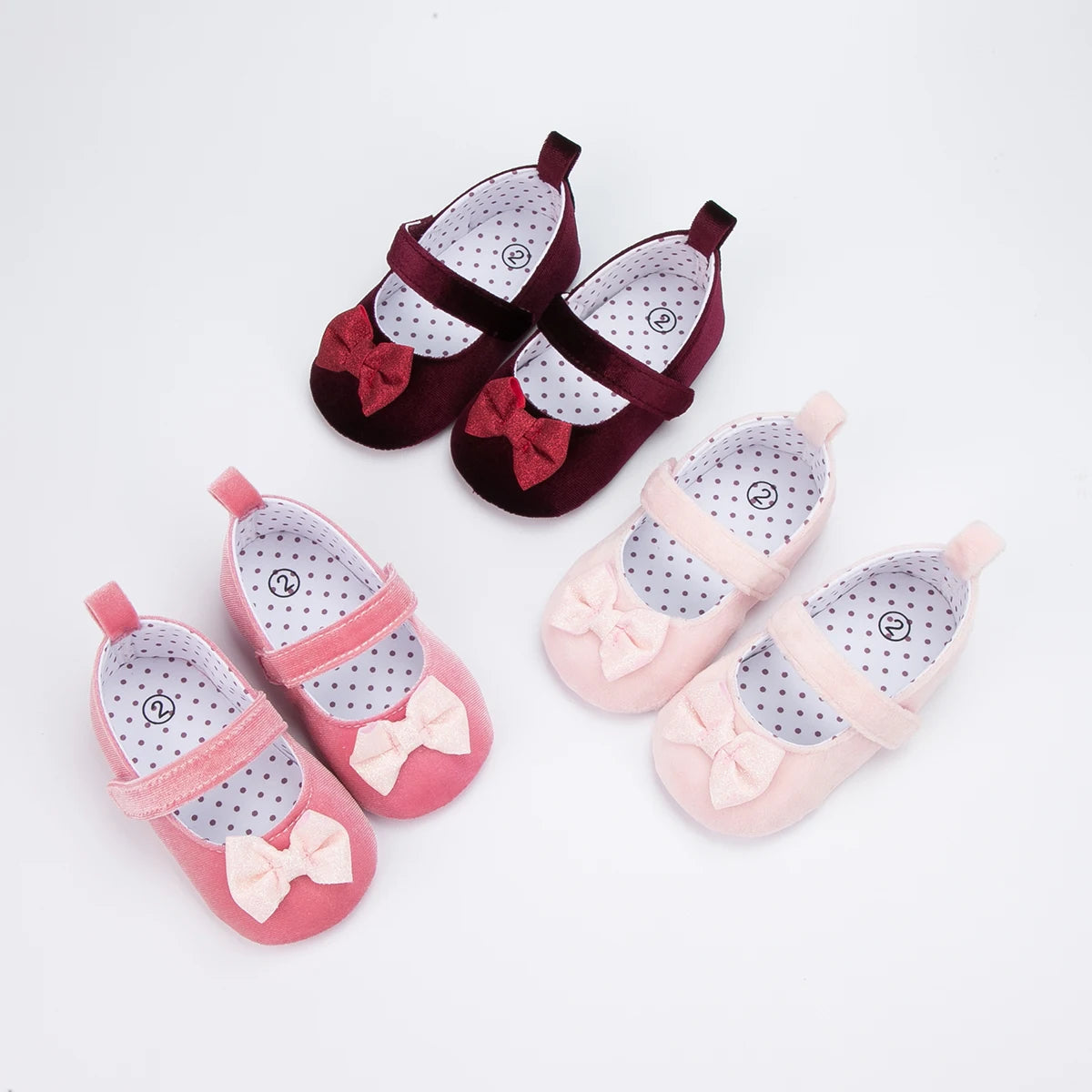 Baby Girl Princess Shoes Toddler Non-slip Flat Soft-sole Cotton Rubber Crib Lovely Butterfly-knot Infant First Walkers 0-18m