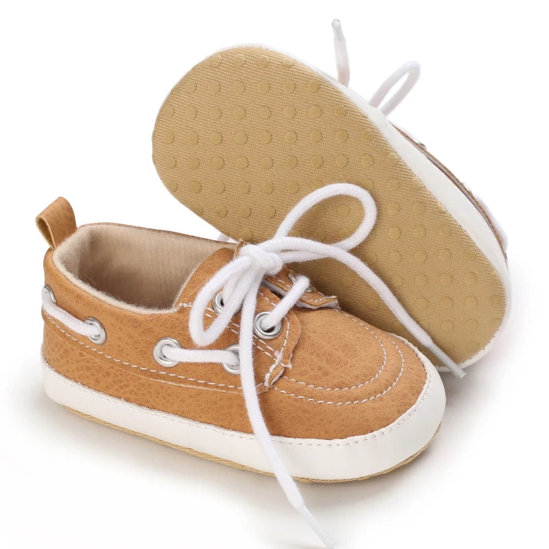 Newborn Baby Prewalker Girls Boys Casual Shoes Leather Non-Slip Soft-Sole Infant Toddler First Walkers 0-18M Baptism