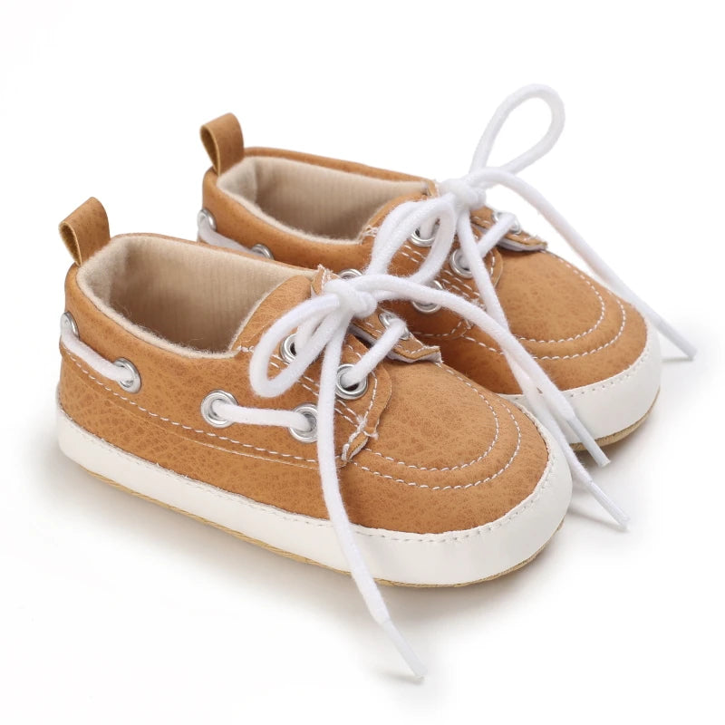 Newborn Baby Prewalker Girls Boys Casual Shoes Leather Non-Slip Soft-Sole Infant Toddler First Walkers 0-18M Baptism