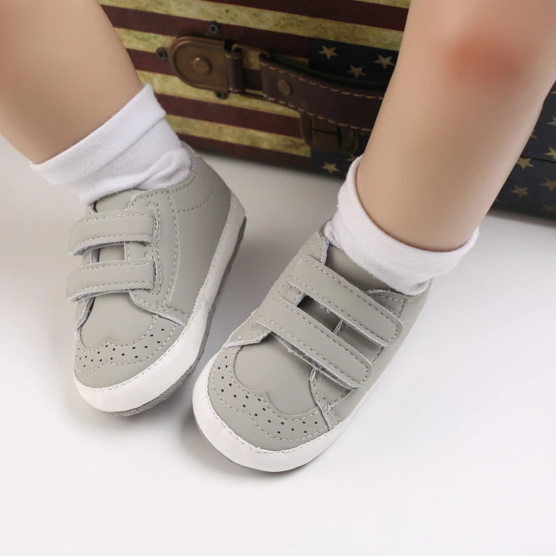 Newborn Baby Prewalker Girls Boys Casual Shoes Leather Non-Slip Soft-Sole Infant Toddler First Walkers 0-18M Baptism