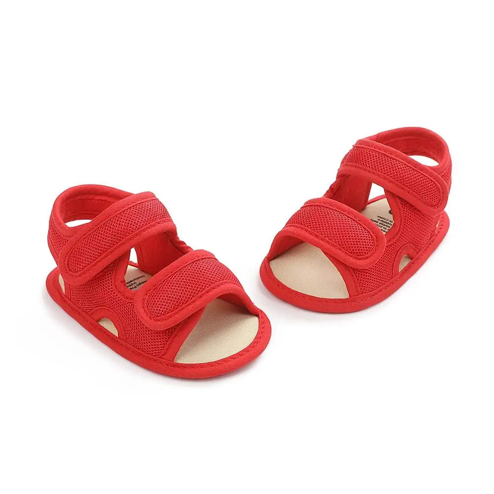 Summer Baby Shoes Newborn Boys Girls Soild Breathable Anti-Slip Sandals Infant Toddler Soft Soled Shoes