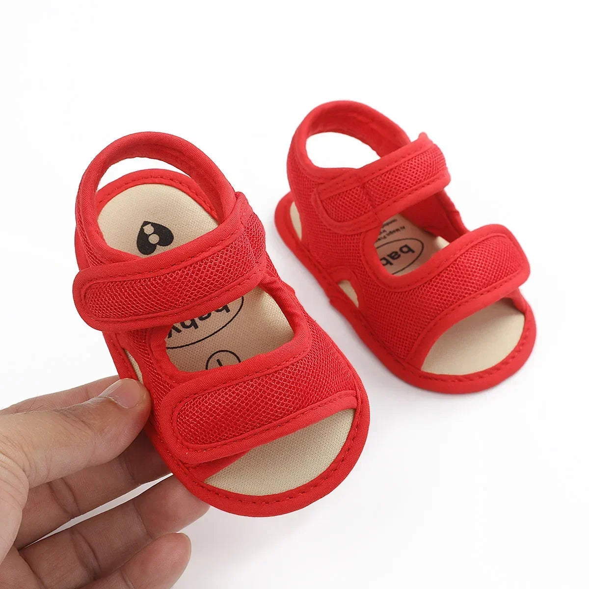 0-18 M Summer Unisex Toddler Sandals Baby Girl Shoes Solid Color Net Cloth Breathable Boys Baby Sandals Infant Girls Sandals