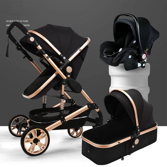 Baby stroller 3 in 1 stroller folding two-sided child four seasons kinderwagen baby carriage  high landscape Newborn Travelling