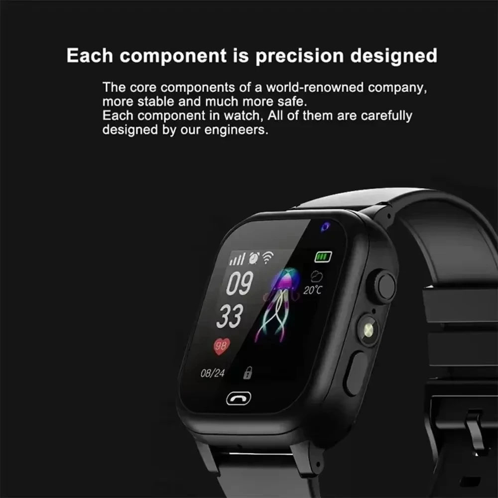 Xiaomi Kids 4G Smart Watch SOS GPS Location Video Call Sim Card Child Camera Waterproof Upgrade 2025 For Boys Girls Add Earphone