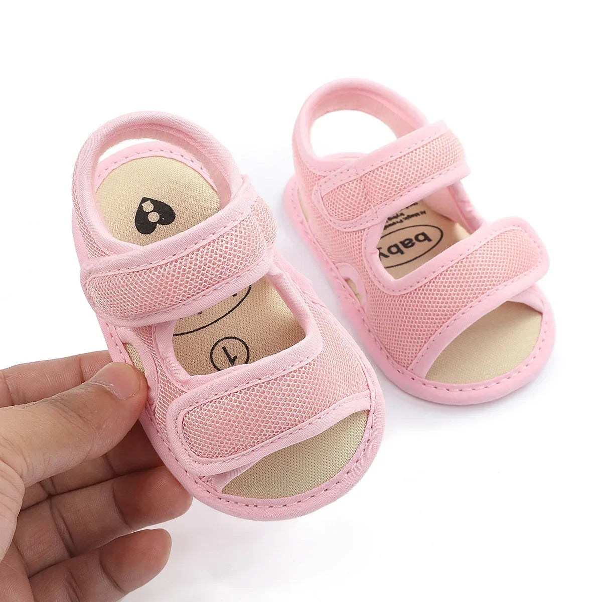 0-18 M Summer Unisex Toddler Sandals Baby Girl Shoes Solid Color Net Cloth Breathable Boys Baby Sandals Infant Girls Sandals