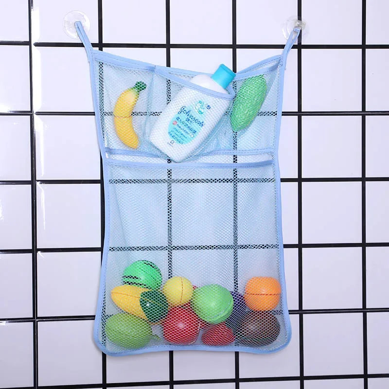 Baby Bath Toy Mesh Bag Bath Bathtub Doll Organizer Suction Bathroom Toy Stuff Net Baby Kids Bathtub Toy Bath Game Bag Kids