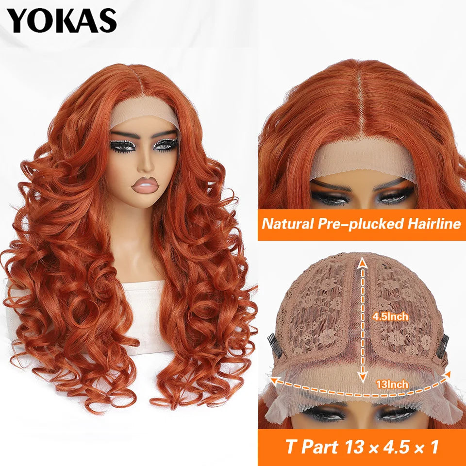 Latisha 24 Inch Synthetic Lace Front Wigs For Black Women With Hight Temperature Fiber Loose Curl Afro Lace Front Wig For Female